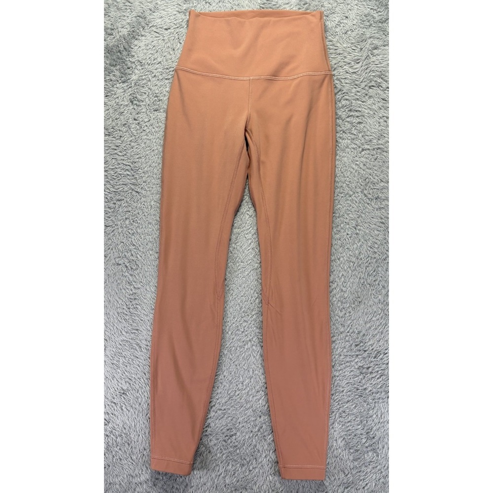 Lululemon Align Leggings Womens 4 Orange Brown High Rise Yoga Athletic Pants